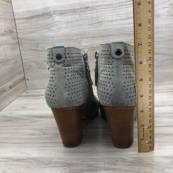 Rag & Bone Ankle Boots Womens EU 39.5 Light Gray Suede Double Zip Booties - Picture 6 of 10